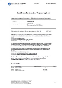 Medical Device Reg Certificate