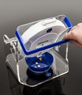 Pivotell Advance in the Tipper, dispensing into the bowl